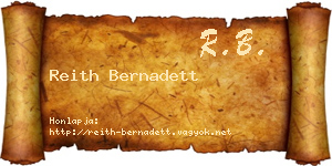 Reith Bernadett névjegykártya